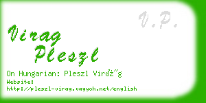 virag pleszl business card